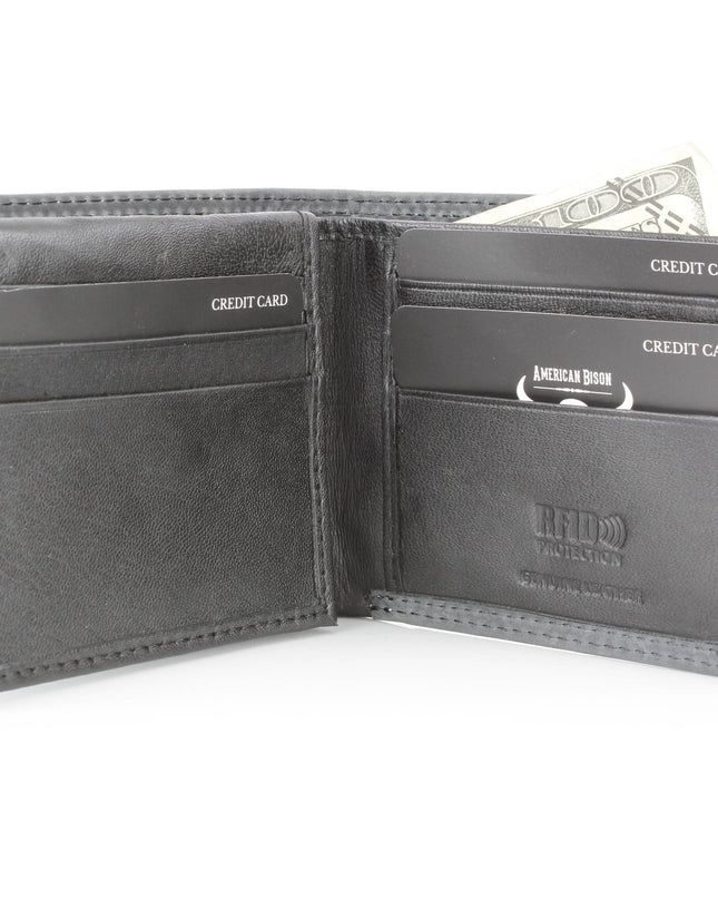 Men’s Bi-Fold Wallet with Deer Antler Emboss ABMWVT 03