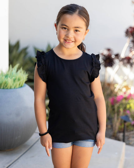 Ruffle Sleeve Little Girl Top