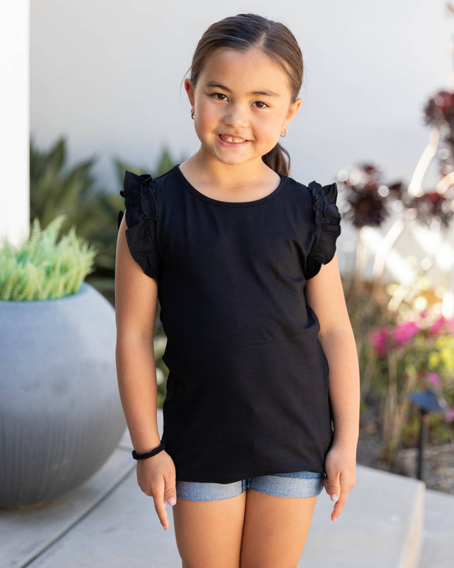 Ruffle Sleeve Little Girl Top