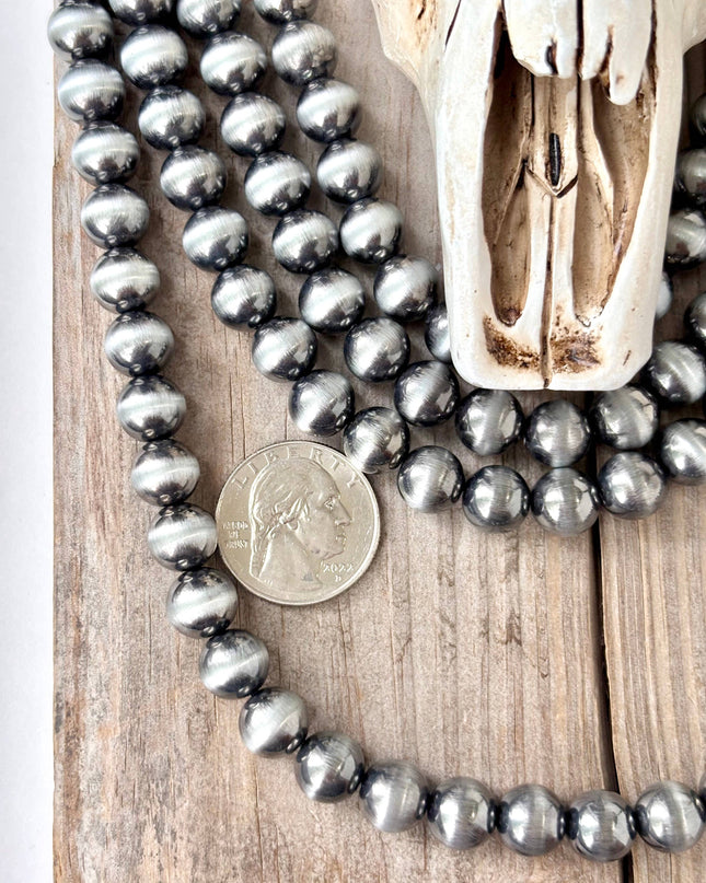 10MM Western Style Navajo Pearl Bead Necklace