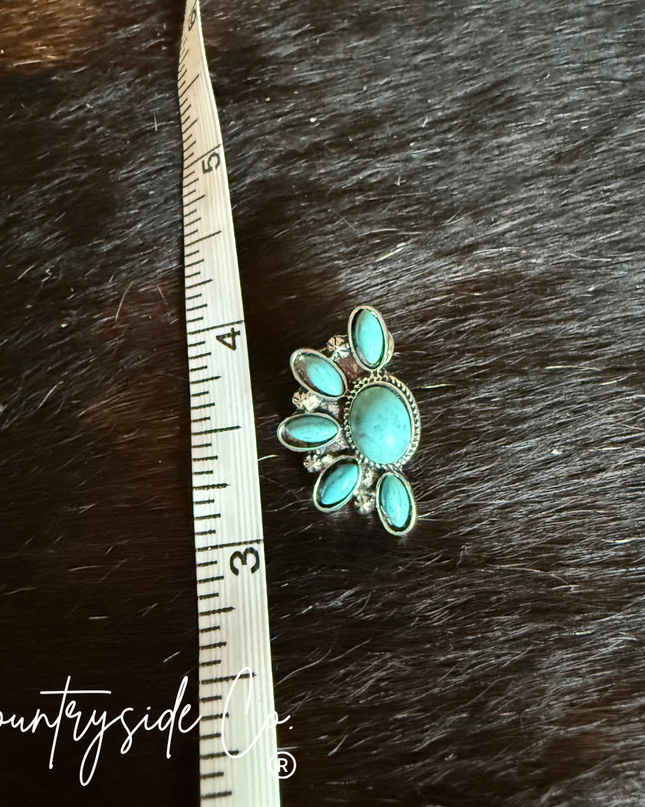 Flower Burst Turquoise Earring