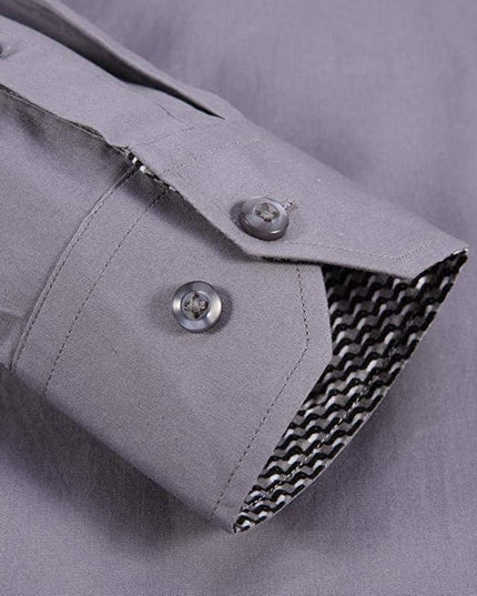 Mens Dress Shirts Long Sleeve Regular Fit Button Shirts-100