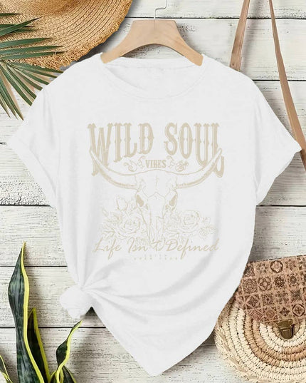 Western Vintage Wild Soul Graphic T-Shirt