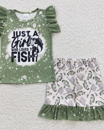 Baby Girls Fishing Summer Shorts Sets
