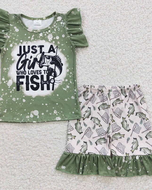 Baby Girls Fishing Summer Shorts Sets