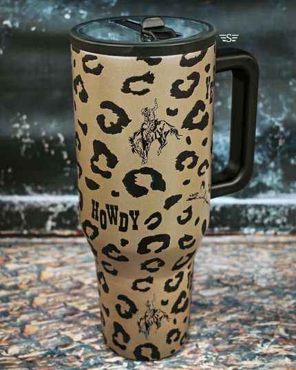 Spotted and Spurred 40oz Flip Top WashEasy™ Lid Tumbler