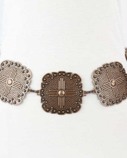 Women’s Medallion Chain Belt with Cross Design ABB MLT 1010