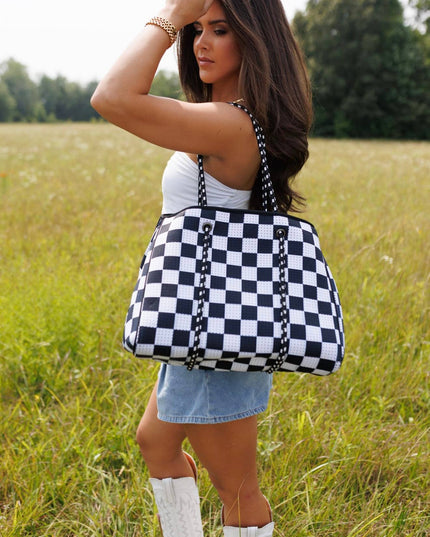 Large Tote in Checkerboard