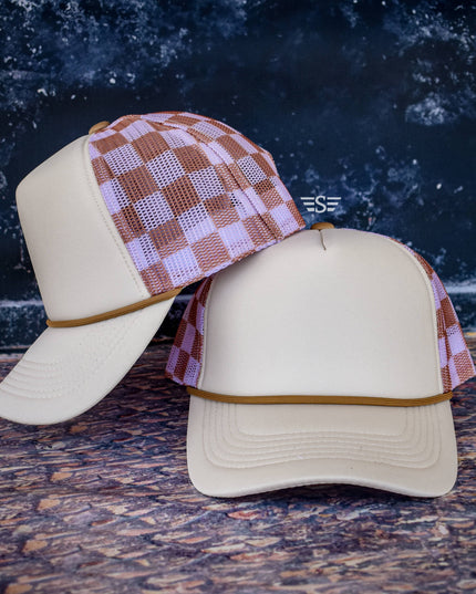 Checkered Magna Pony™ Mesh Foam Trucker Hat