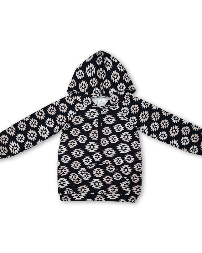 Khaki cactus rodeo western toddler kids hoodie