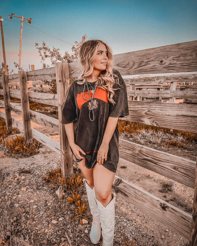 Charcoal Stay Wild T Shirt Dress