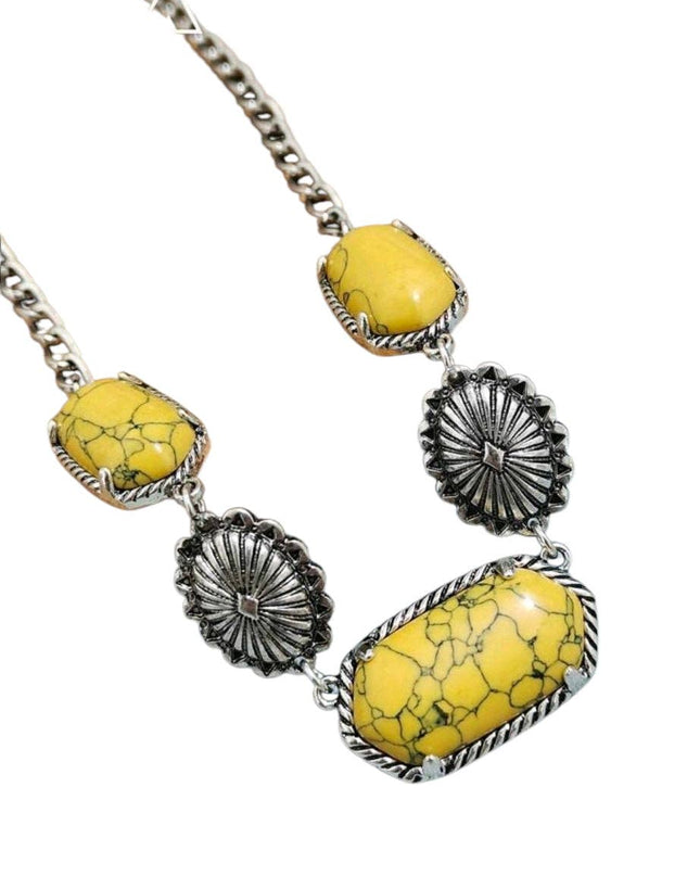 Mello and Yellow Bright Western Day Fashion Necklace