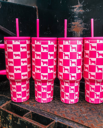 Checked Show Animal 40oz Cup