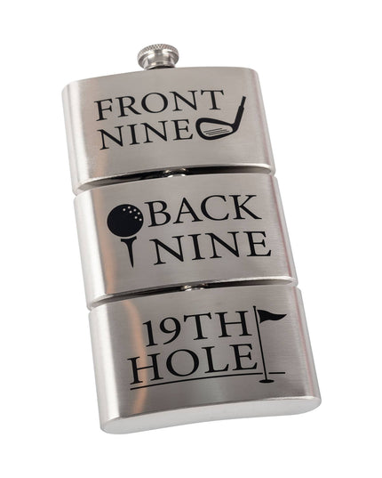 19th Hole Golfer's Flask | 3-Reservoir Golf Hip Flask