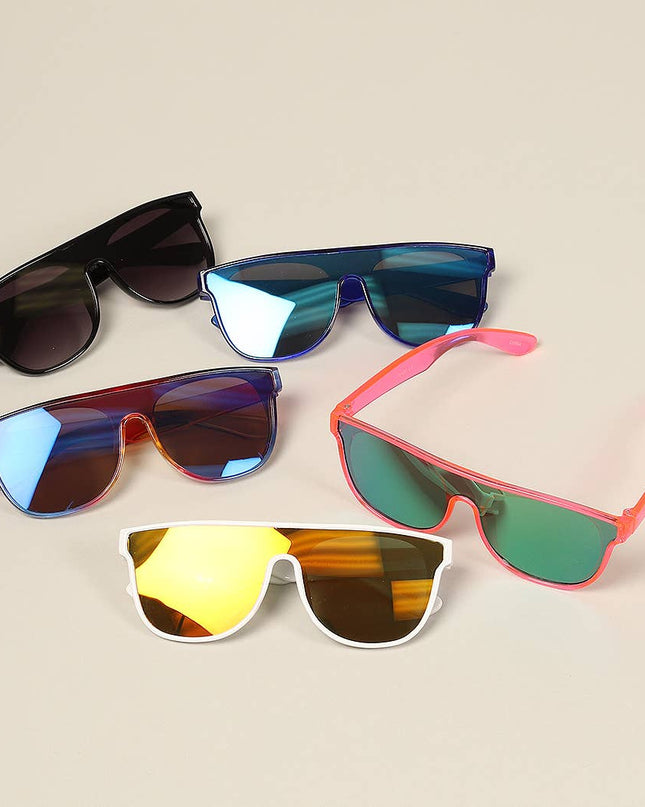 Kid's Flat Top Square Frame Sunglasses