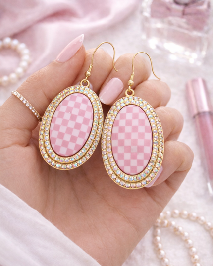 Wild Card Checkmate Statement Earrings