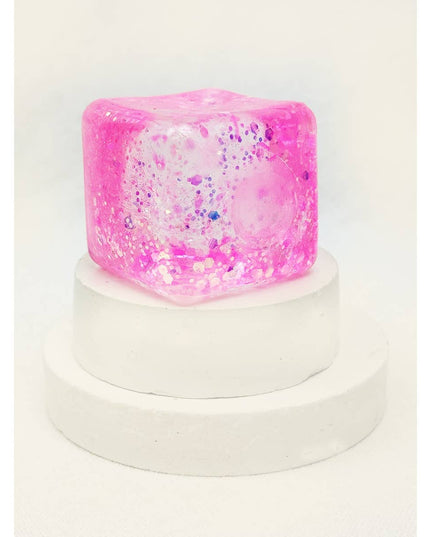 Viral Glitter Ice Cube Squishy Toy