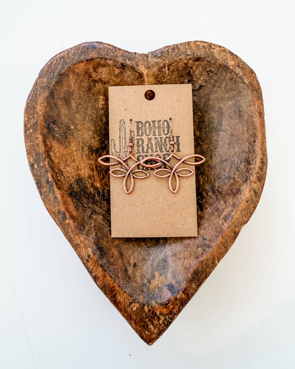 Western Boot Stitch Dangle Earrings