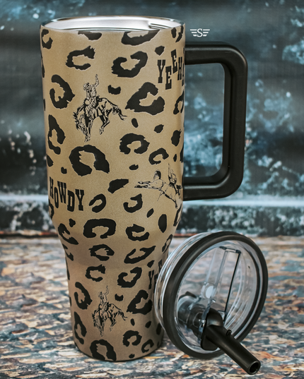 Spotted and Spurred 40oz Flip Top WashEasy™ Lid Tumbler