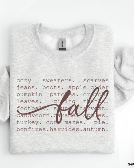 Fall Words Sweatshirt *5 Colors (S-3X)