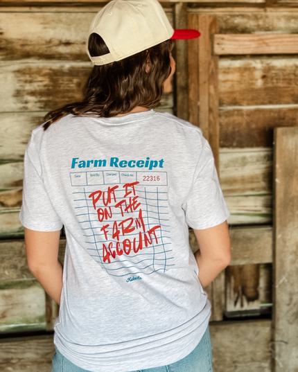 Put It On The Farm Account Graphic Tee in Ash Gray