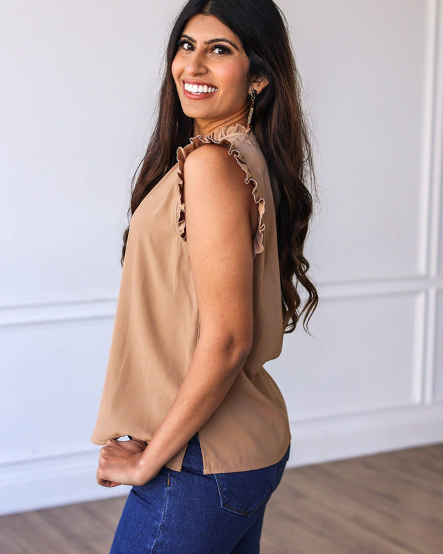 Ms. Honey Blouse, Tan